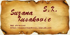 Suzana Kušaković vizit kartica